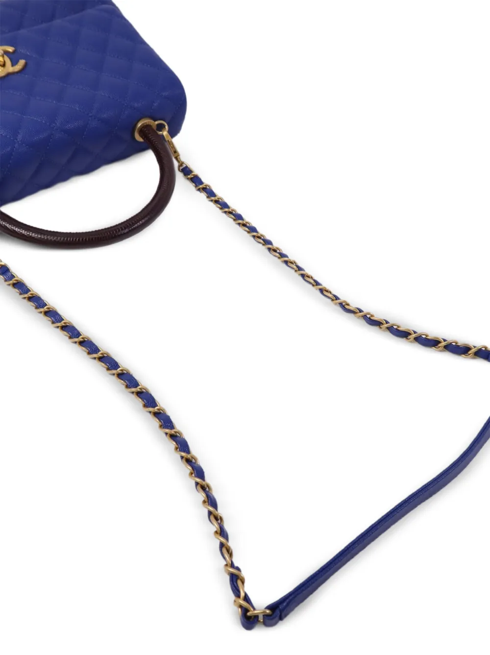 CHANEL Pre-Owned Coco Handle gewatteerde shopper Blauw