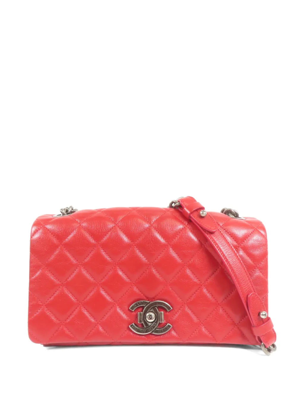 CHANEL Pre-Owned quilted CC shoulder bag - Rosso