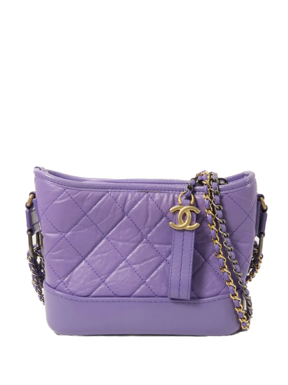 CHANEL Pre-Owned small Gabrielle CC chain shoulder bag - Viola