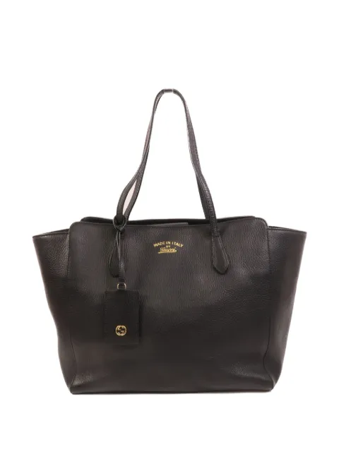 Gucci Pre-Owned GG plaque leather tote bag