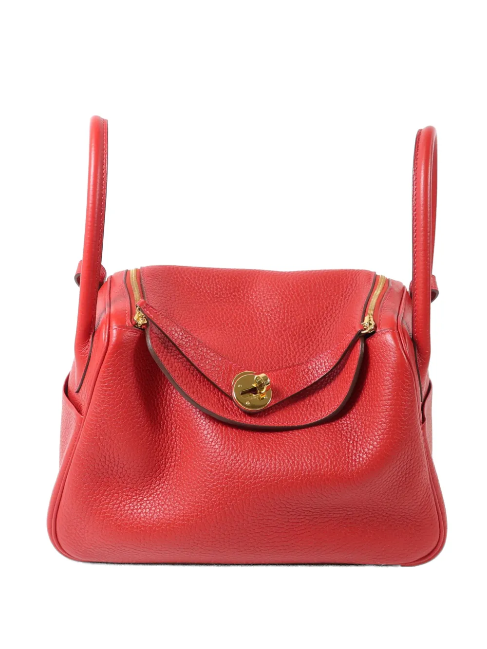 Hermès Pre-Owned 2017 Lindy Togo leather shoulder bag - Rosso