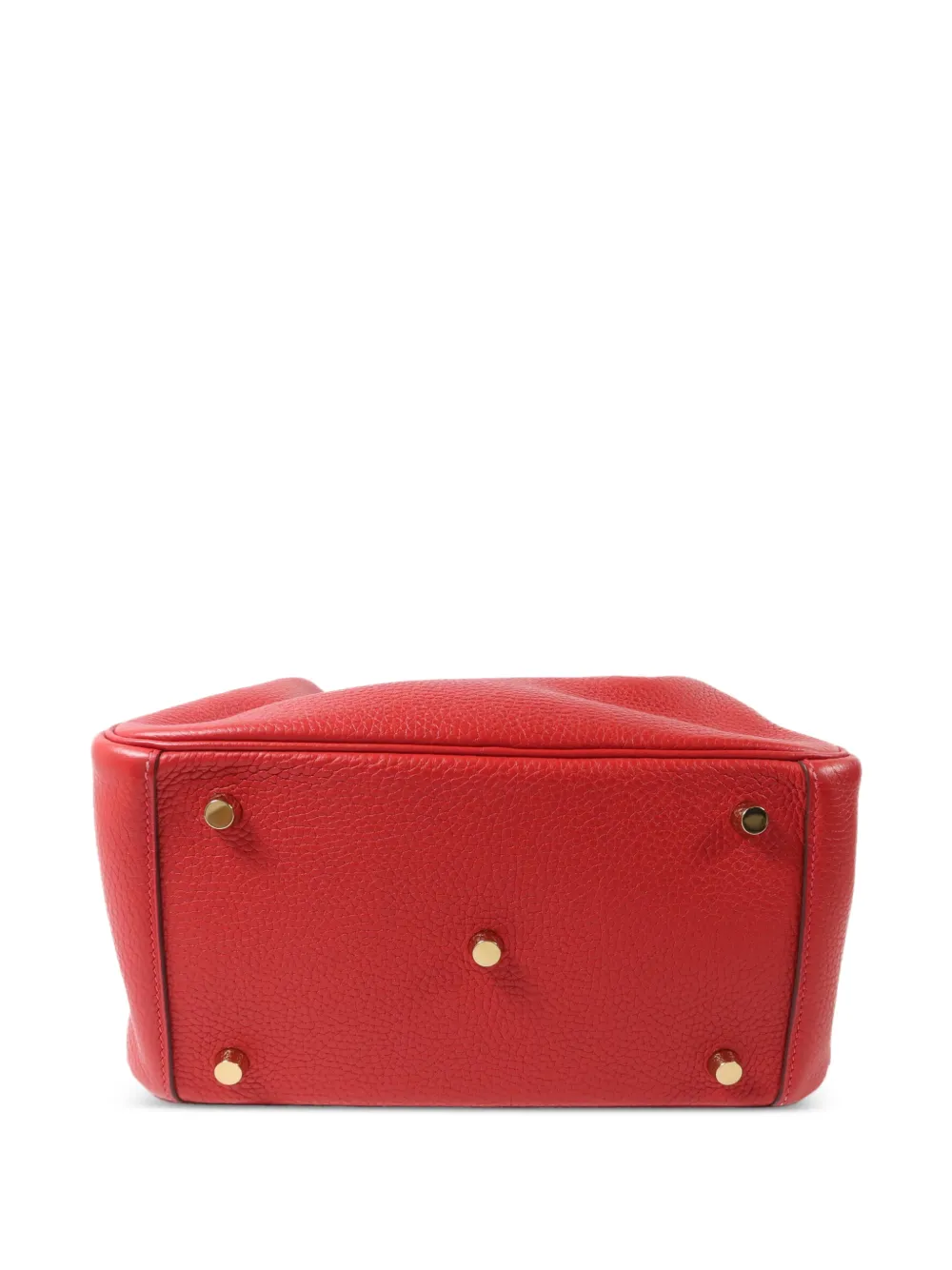 Hermès Pre-owned 2017 Lindy Togo Leather Shoulder Bag in Red, view 4