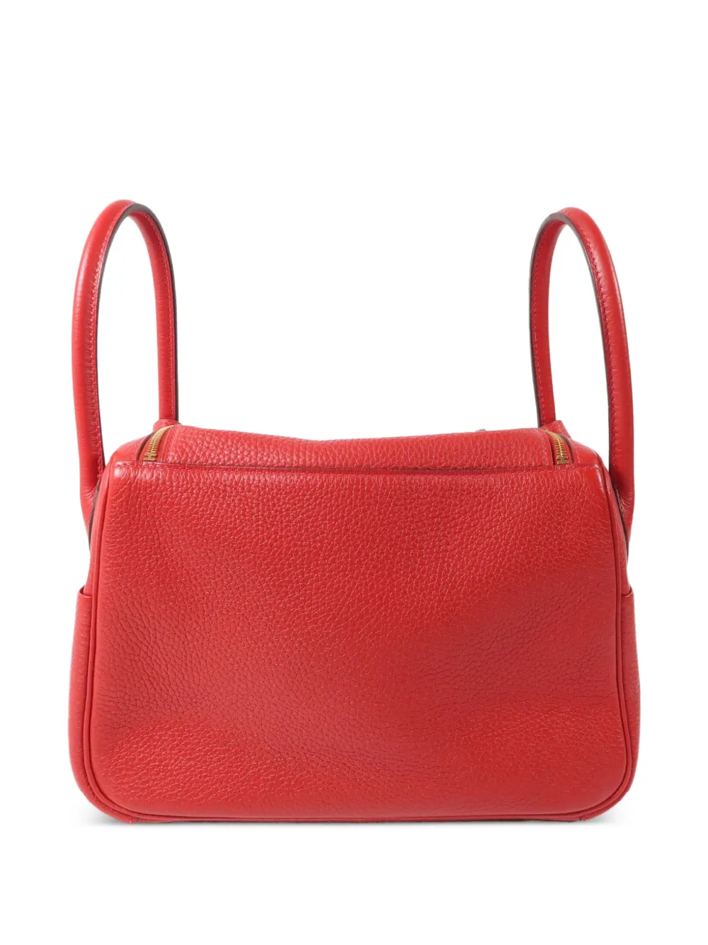Hermès Pre-owned 2017 Lindy Togo Leather Shoulder Bag in Red, view 2