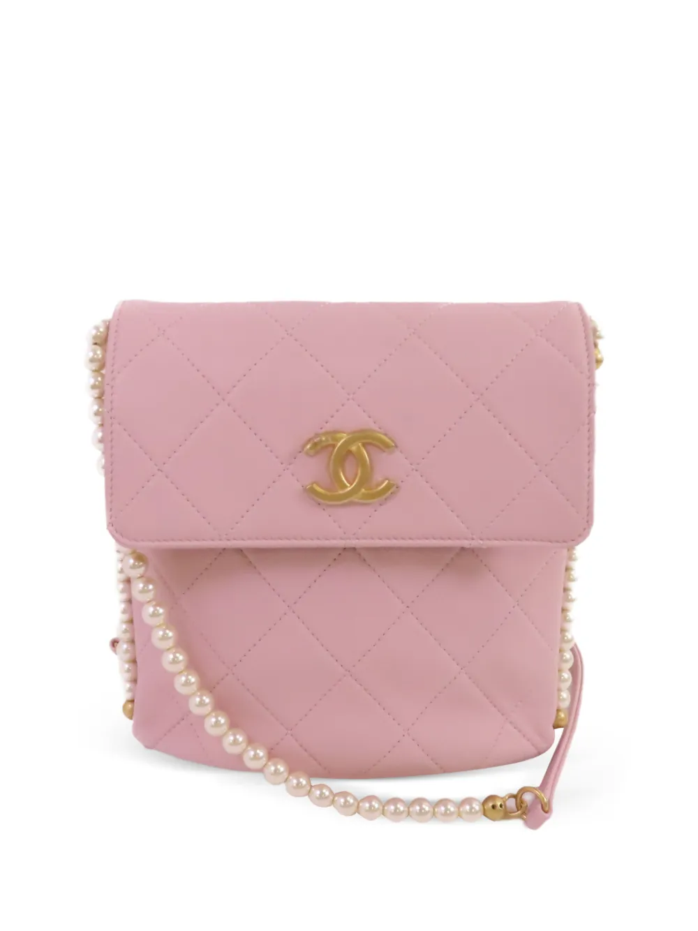 CHANEL Pre-Owned CC faux-pearl shoulder bag - Rosa