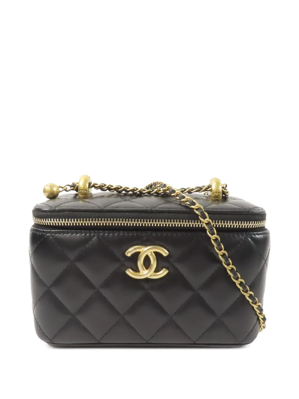 CHANEL Pre-Owned quilted CC vanity case - Nero
