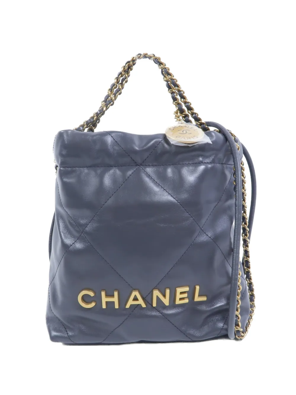 CHANEL Pre-Owned mini Chanel 22 chain tote bag - Grigio