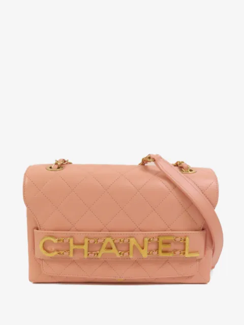 CHANEL Pre-Owned quilted logo-plaque shoulder bag