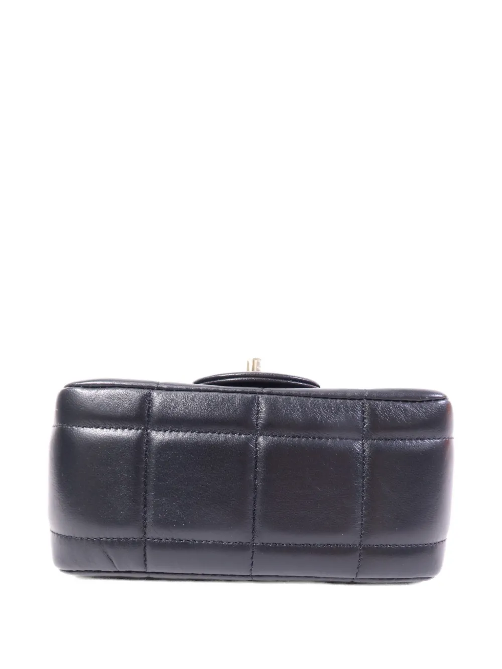 CHANEL Pre-Owned Kleine Flap Chocolate Bar schoudertas met CC-draaislot Zwart