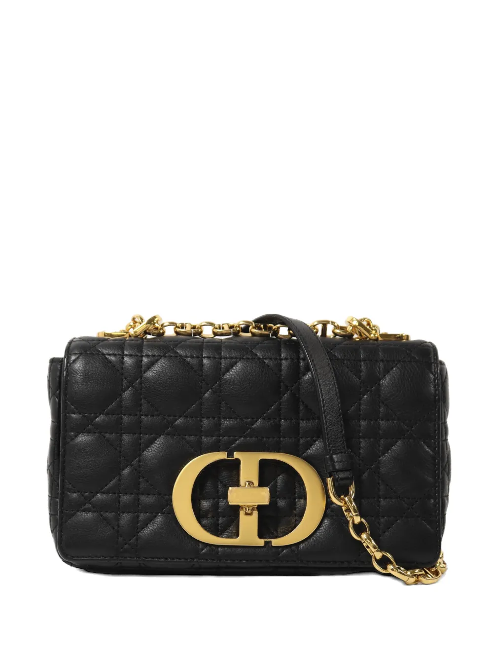 Christian Dior Pre-Owned medium Caro quilted shoulder bag - Black