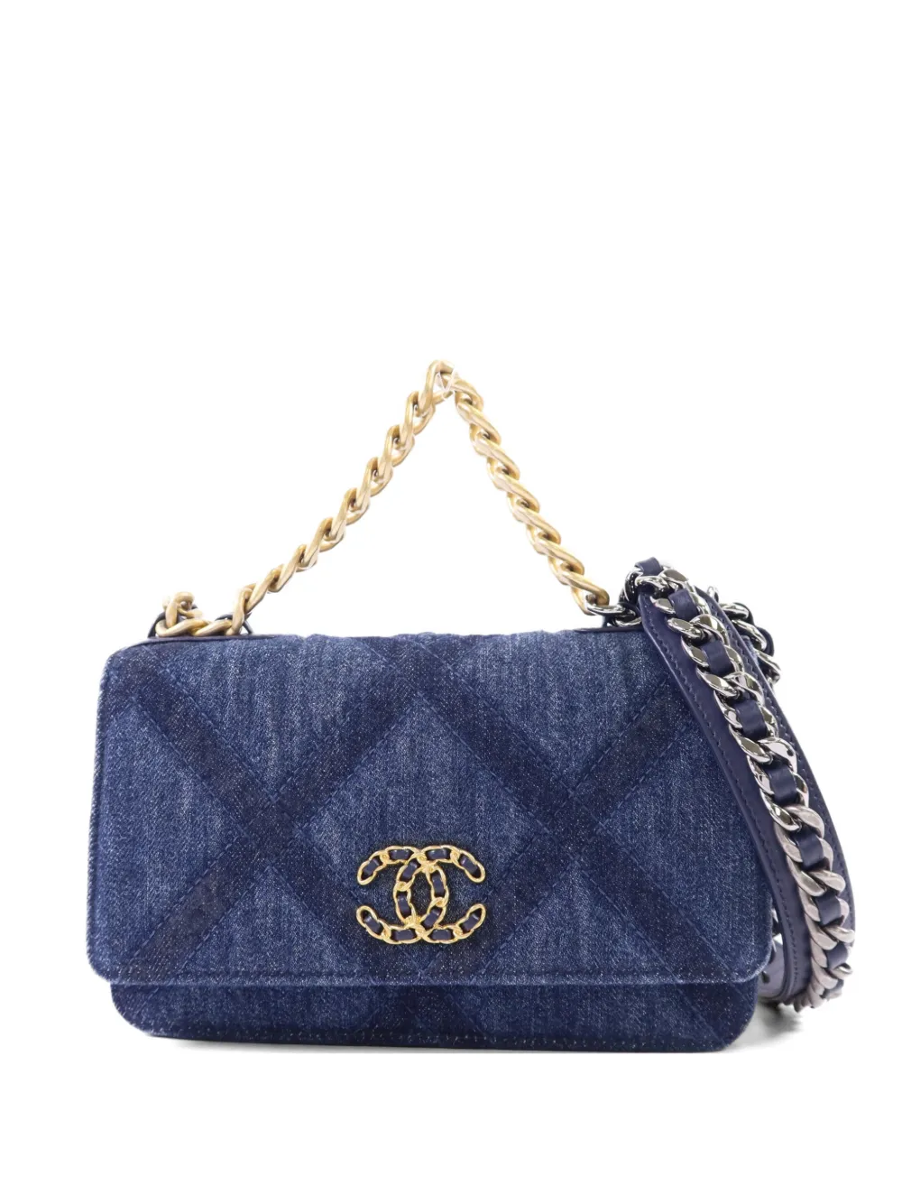 CHANEL Pre-Owned turn-lock-fastening shoulder bag - Blau