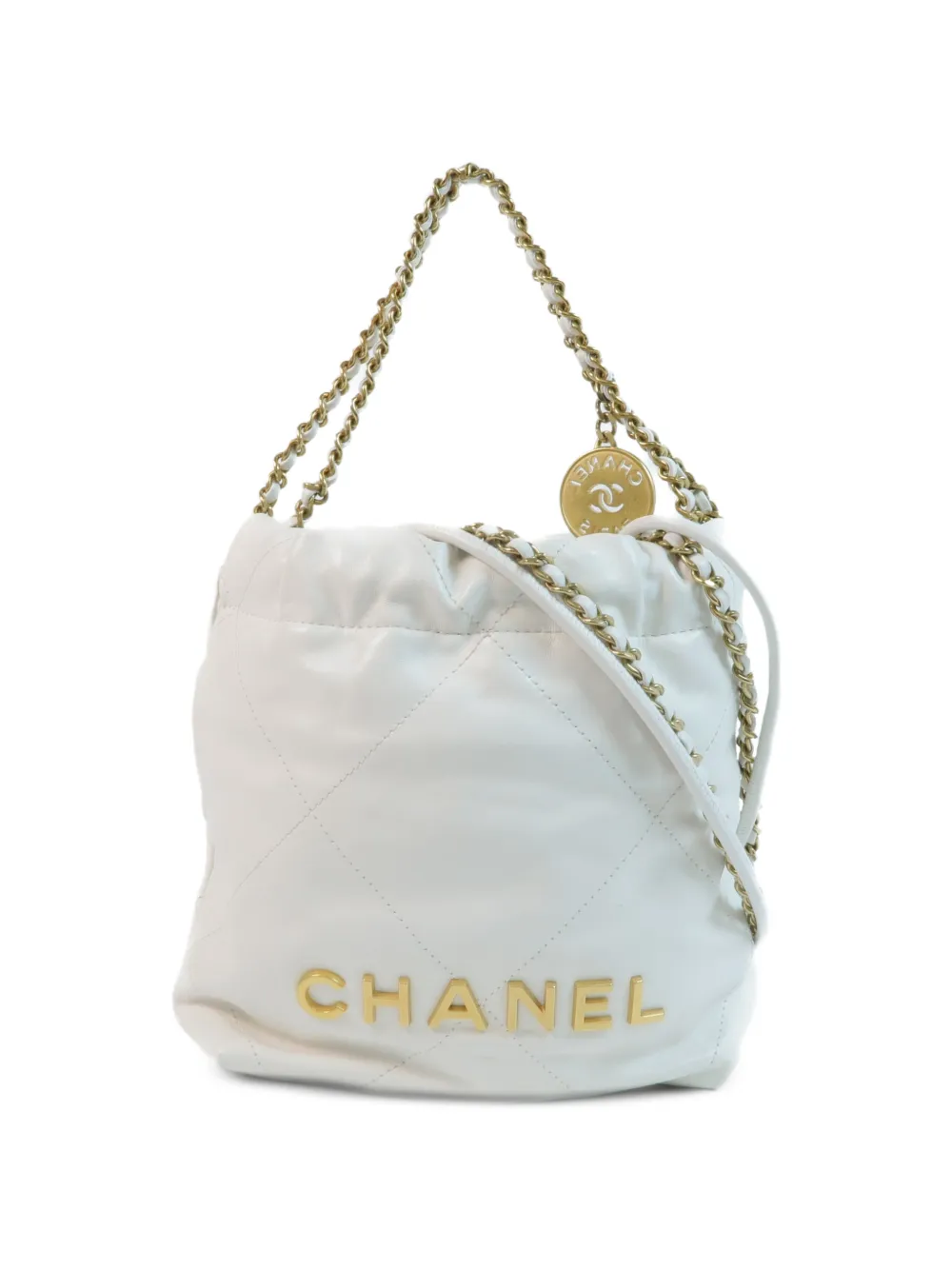 CHANEL Pre-Owned quilted shoulder bag - White