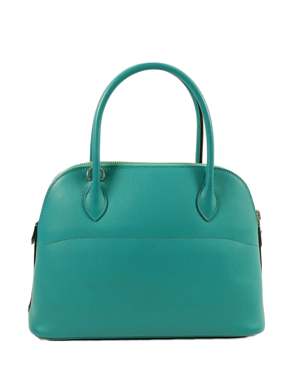 Pre-owned Hermes 27 Bolide Leather Tote Bag In Blue