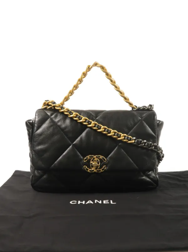 バッグ CHANEL CHANEL Pre-Owned CC Chanel 19 Shoulder Bag | Black | FARFETCH CA