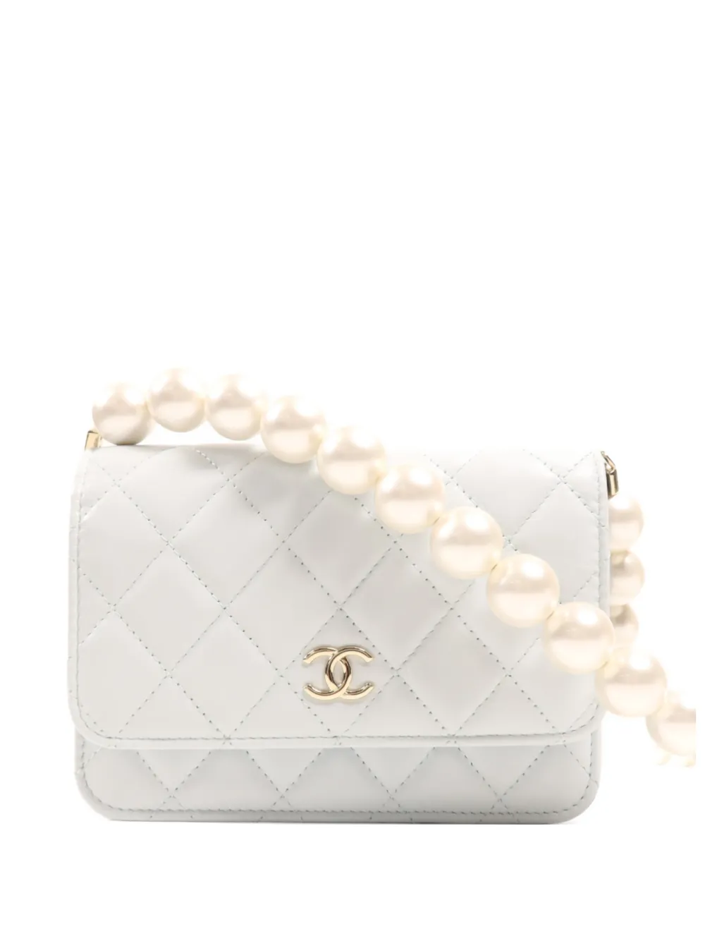 CHANEL Pre-Owned Wallet On Chain quilted leather shoulder bag - Blu