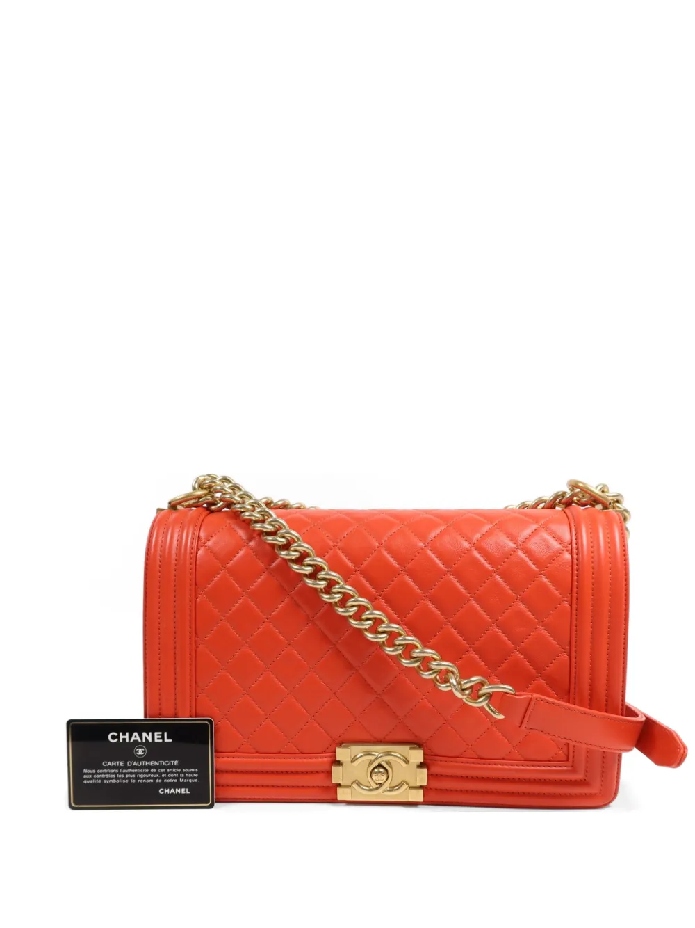 CHANEL Pre-Owned Boy CC chain shoulder bag - Arancione