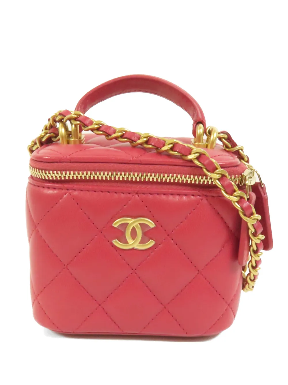 CHANEL Pre-Owned CC quilted vanity case shoulder bag - Rosa