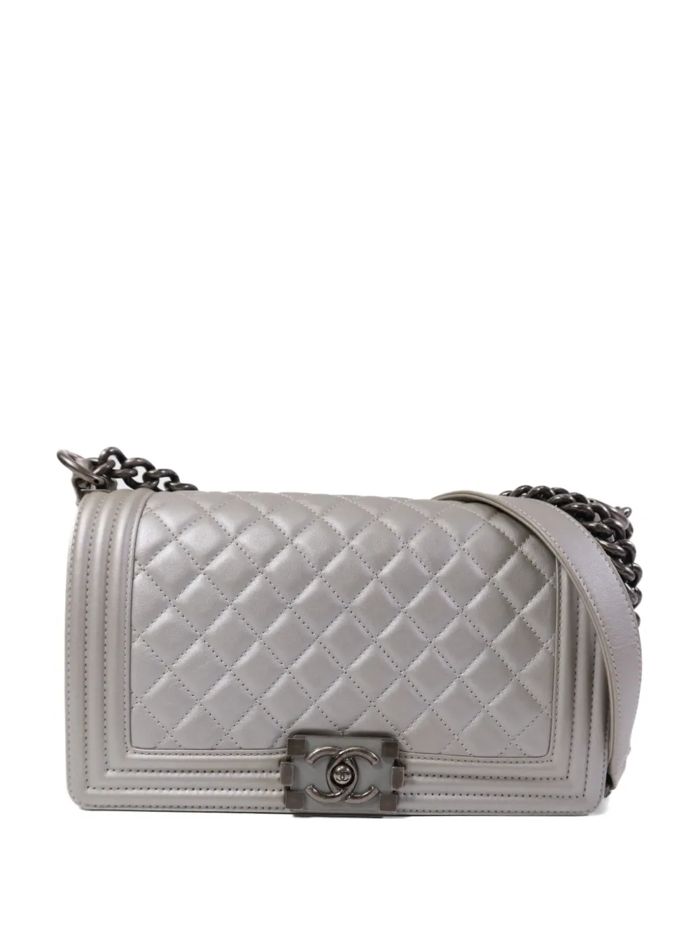 CHANEL Pre-Owned 25 Boy quilted shoulder bag - Grigio