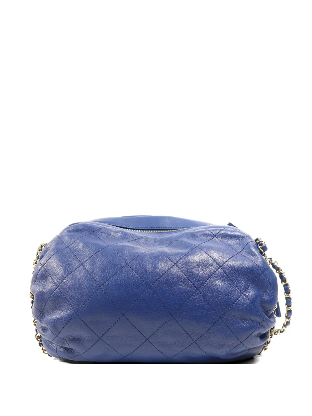 CHANEL Pre-Owned CC diamond-quilted shoulder bag - Blue