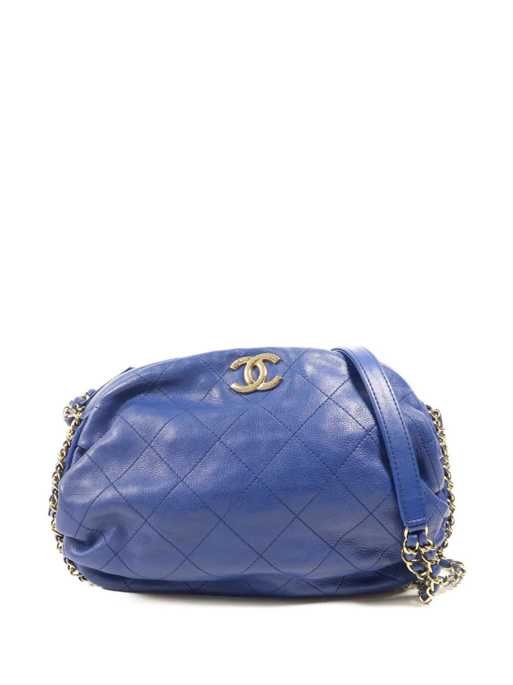 CHANEL Pre-Owned CC diamond-quilted shoulder bag - Blu