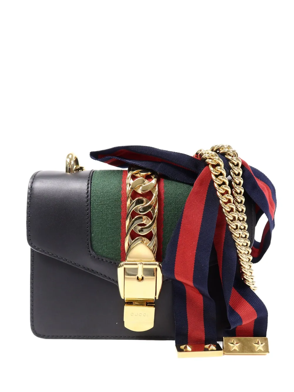 Gucci Pre-Owned Sylvie chain-link shoulder bag - Nero