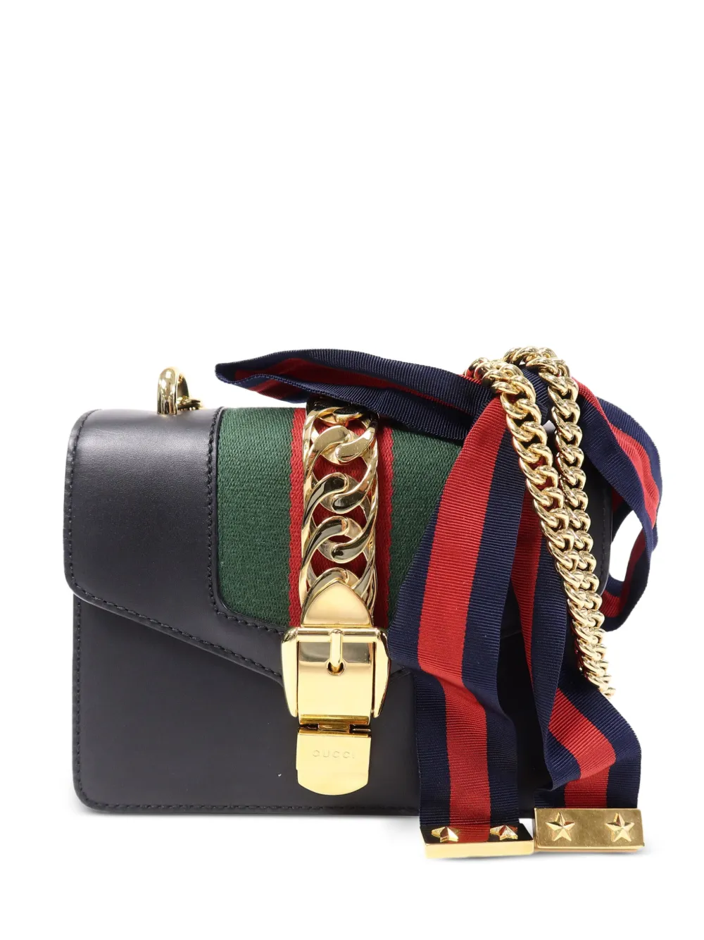 Gucci Pre-Owned Sylvie chain-link shoulder bag - Nero