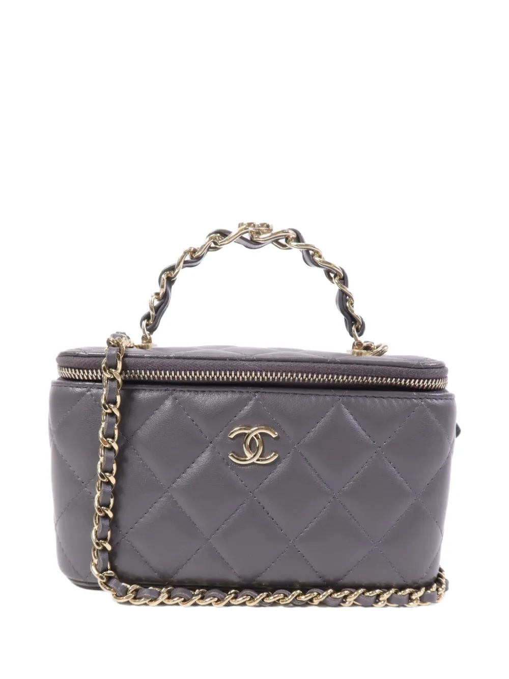 CHANEL Pre-Owned Vanity Case quilted shoulder bag - Grigio