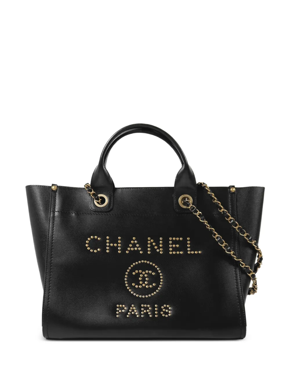 CHANEL Pre-Owned Deauville CC chain tote bag - Nero