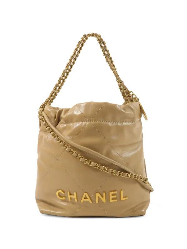 CHANEL Pre-Owned 22s キルティング ショルダーバッグ | ニュートラル