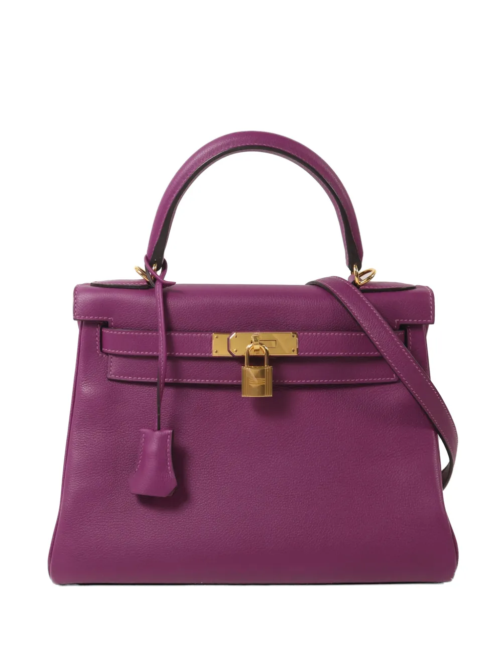 Hermès Pre-Owned 28 Kelly leather tote bag - Viola