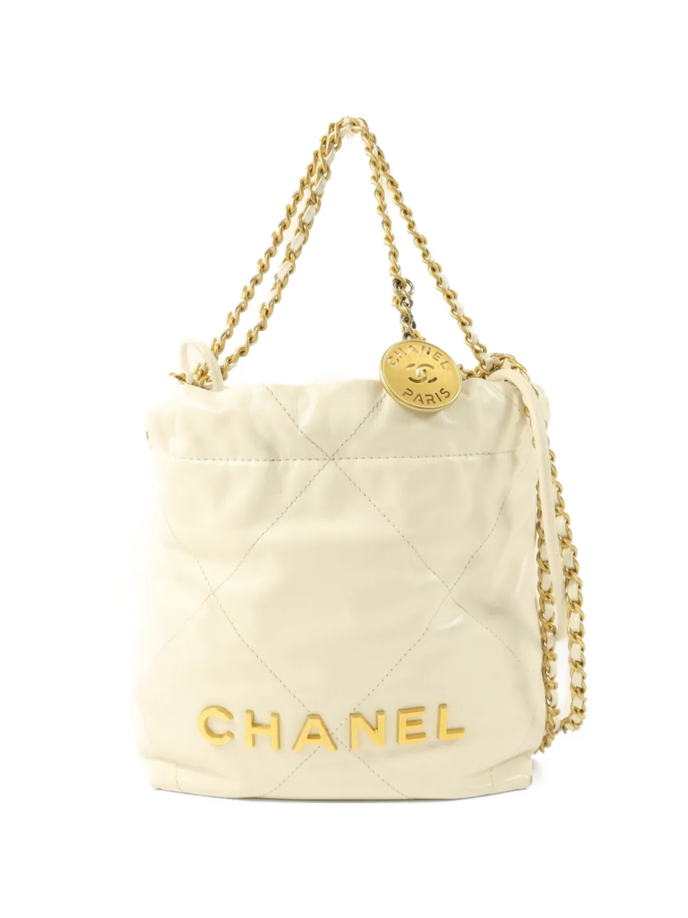 CHANEL Pre-Owned mini 22 chain-strap shoulder bag - Toni neutri