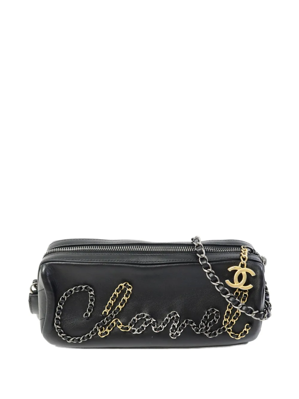 CHANEL Pre-Owned Bowling chain-strap shoulder bag - Black