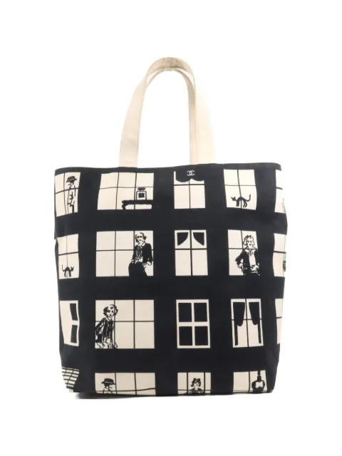 CHANEL Pre-Owned CC window-print tote bag