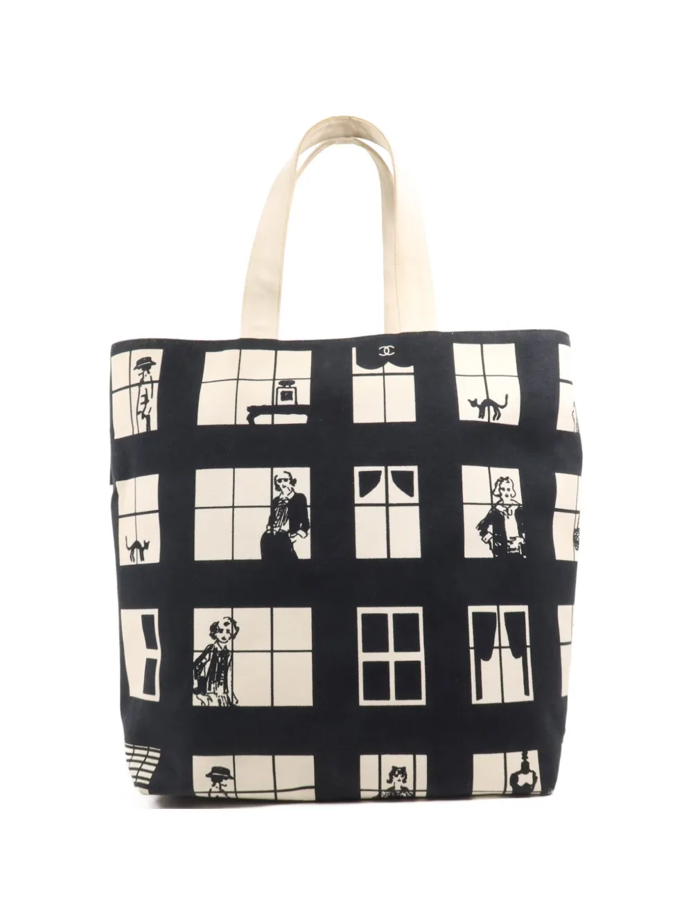 CHANEL Pre-Owned CC window-print tote bag - Nero