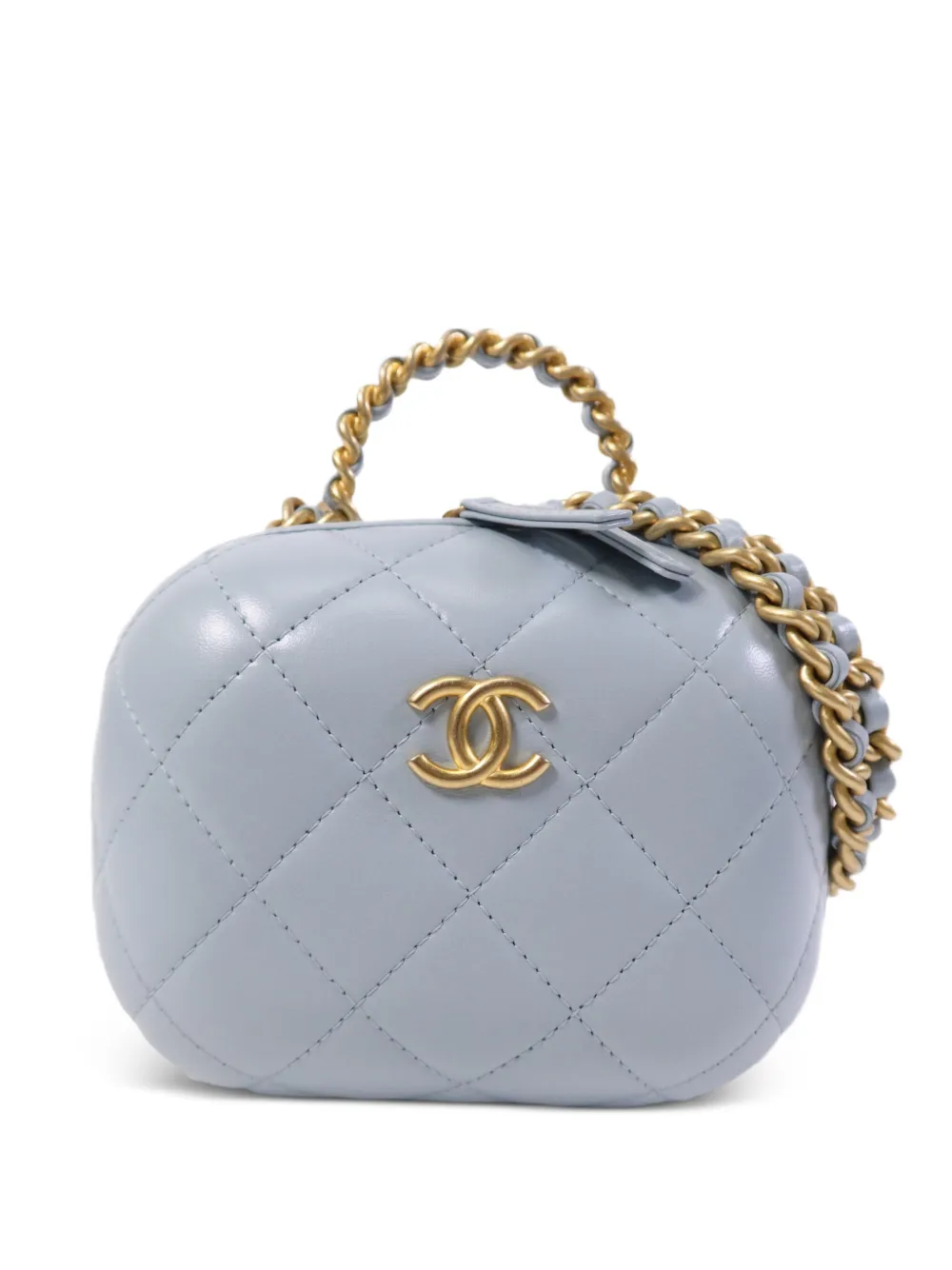 CHANEL Pre-Owned Bubble Vanity leather shoulder bag - Blu