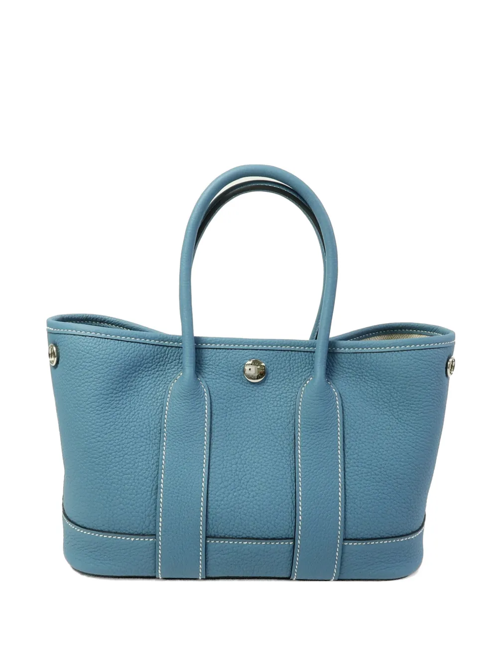 Hermès Pre-Owned Garden Party leather tote bag - Blu