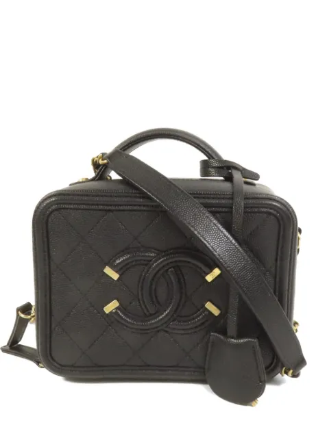 CHANEL Pre-Owned Filigree CC vanity case shoulder bag