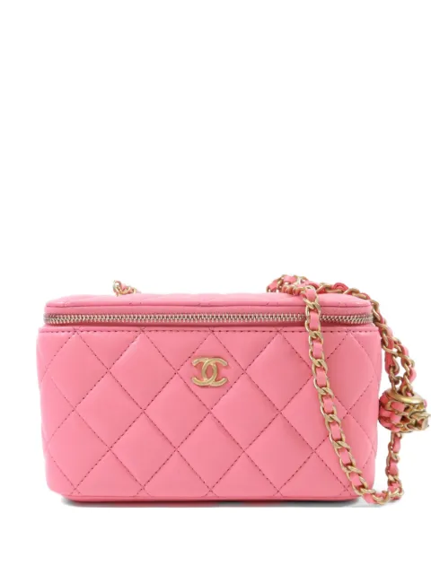 CHANEL Pre-Owned bolso de hombro Vanity acolchado con logo CC