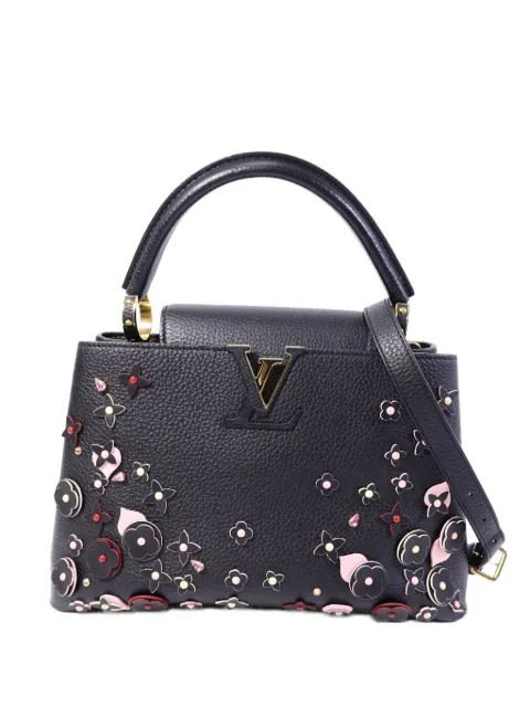 Louis Vuitton Pre-Owned MM Capucines floral-embellished tote bag