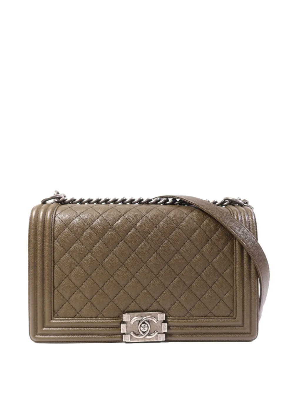 CHANEL Pre-Owned Boy 28 quilted crossbody bag - Verde