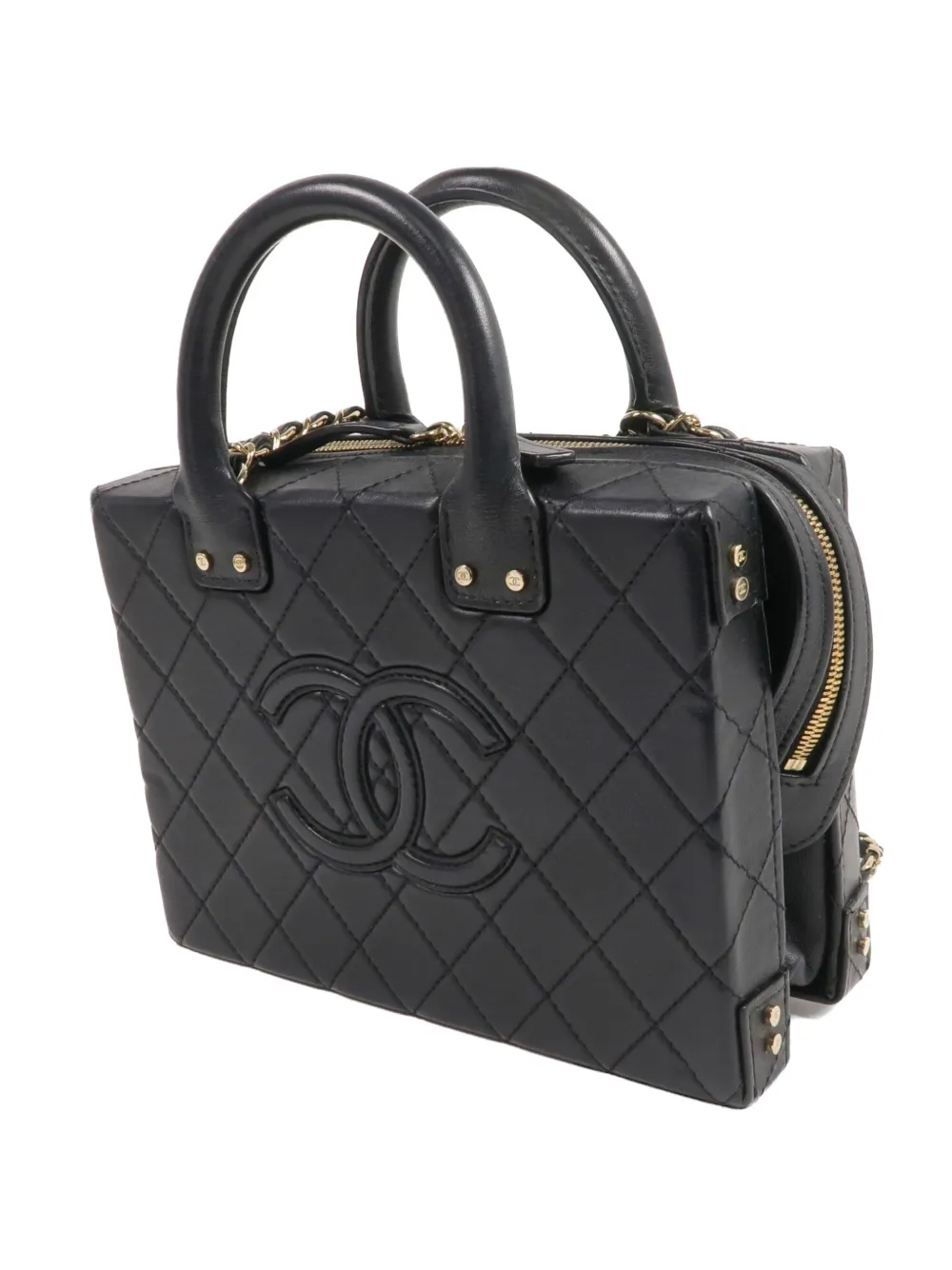 CHANEL Pre-Owned CC quilted vanity case shoulder bag - Schwarz
