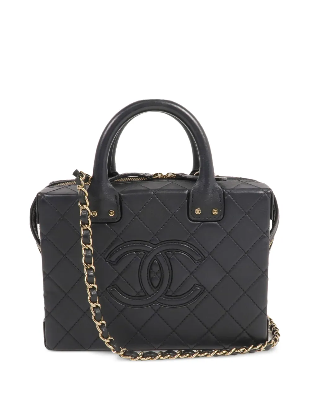 CHANEL Pre-Owned CC quilted vanity case shoulder bag - Nero