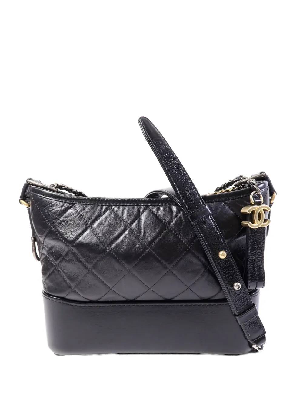 CHANEL Pre-Owned medium Gabrielle chain-strap calfskin shoulder bag - Nero