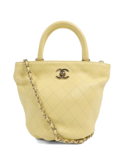 CHANEL Pre-Owned bolso shopper acolchado con cierre giratorio CC