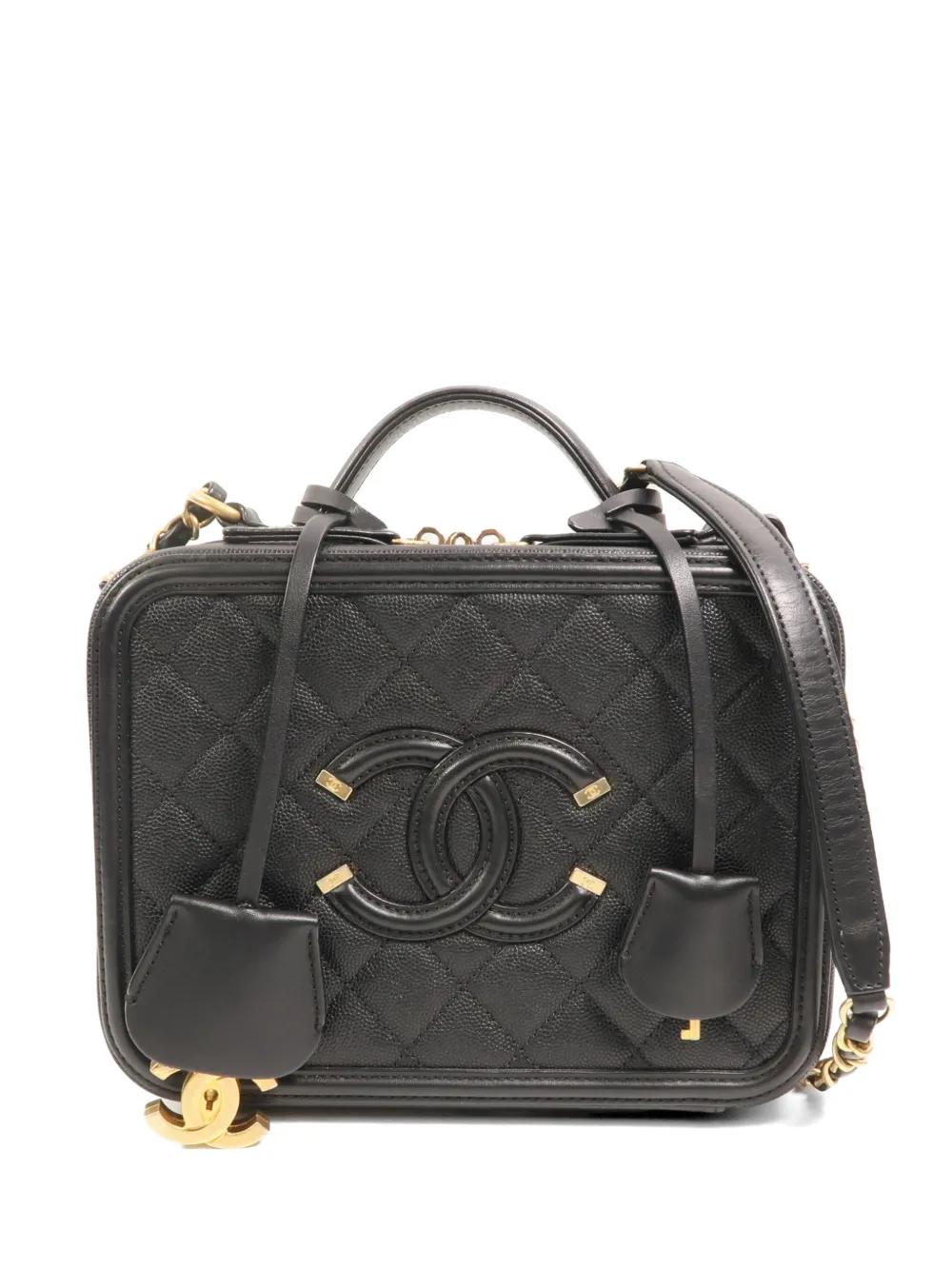 CHANEL Pre-Owned CC Filigree vanity case - Nero