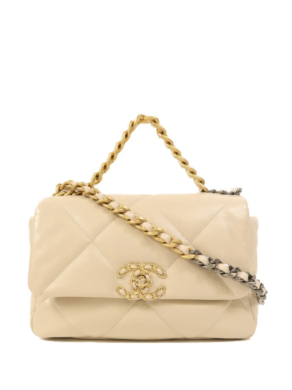 CHANEL Pre-Owned small CC C19 shoulder bag - Toni neutri