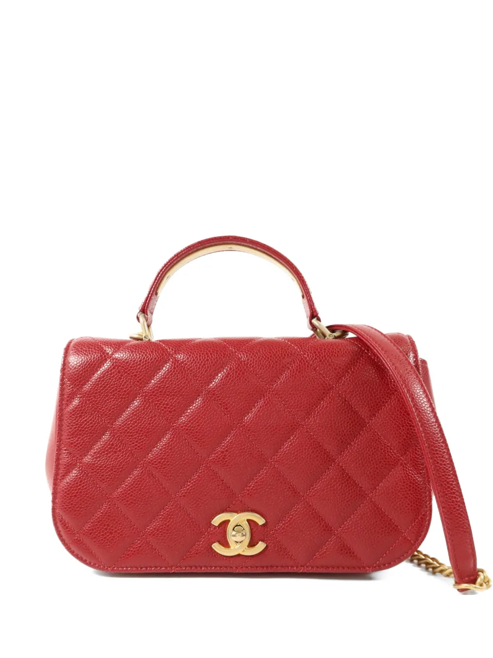 CHANEL Pre-Owned CC turn-lock shoulder bag - Rosso