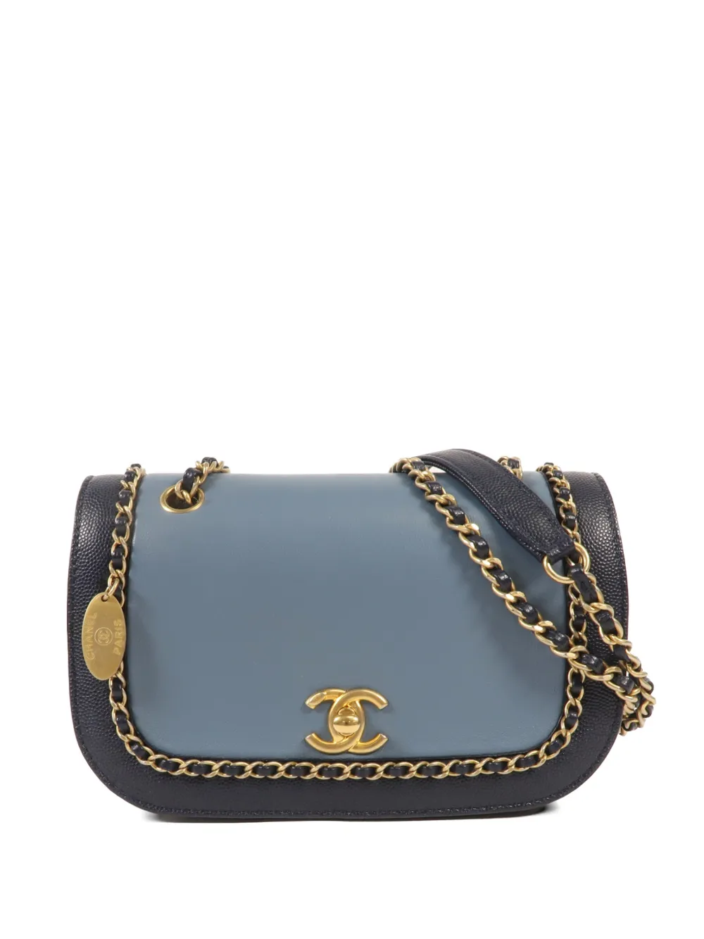 CHANEL Pre-Owned leather shoulder bag - Blu