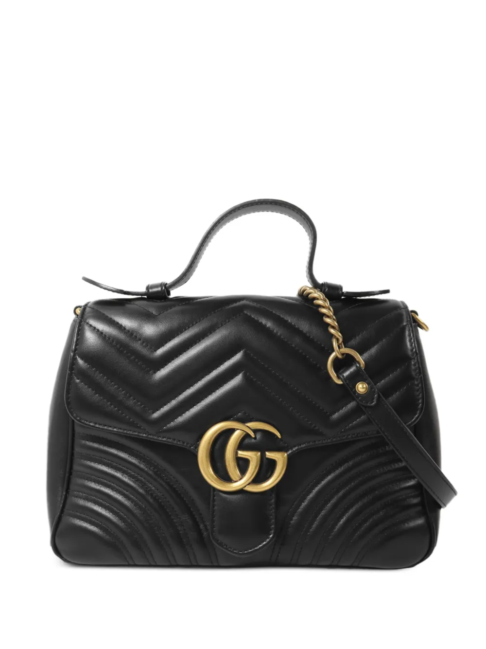 Gucci Pre-Owned GG Marmont leather tote bag - Nero