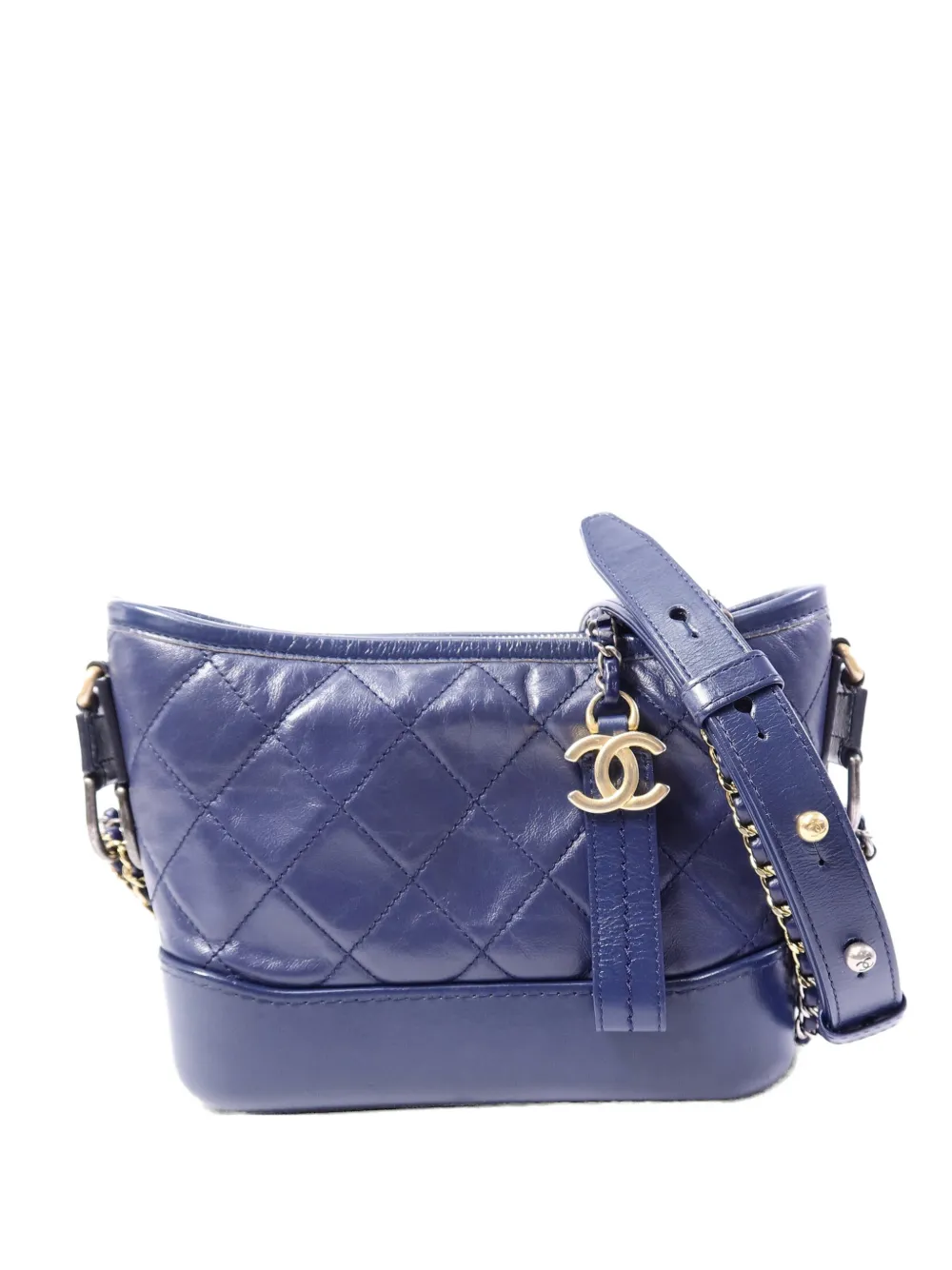 CHANEL Pre-Owned small Gabrielle quilted shoulder bag - Blu