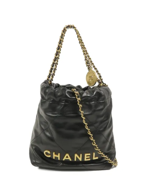 CHANEL Pre-Owned 22 mini leather tote bag